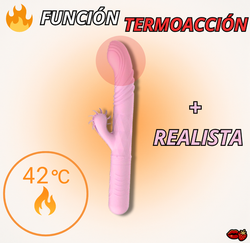 Vibrador y Lamedor de Doble Estimulación – Cuatri-Acción Recargable