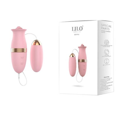 Vibrador Lamedor con Huevo Rosado LILO