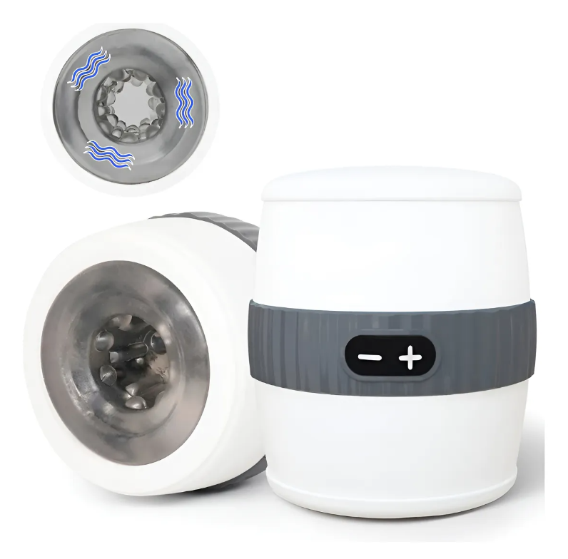 Masturbador Vibrador Crystal Sensivo – Doble Motor, Textura y Carga USB