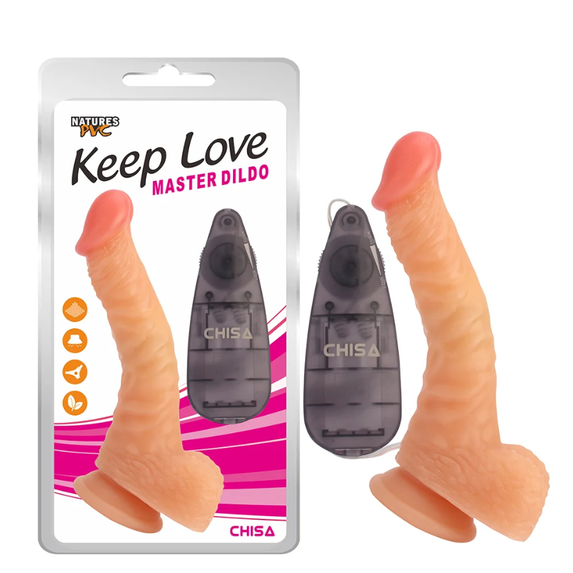 Dildo Vibrador 20CM Keep Love Master CHISA – Control Regulable con Ventosa
