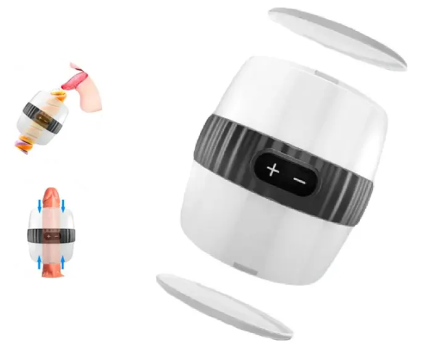 Masturbador Vibrador Crystal Sensivo – Doble Motor, Textura y Carga USB