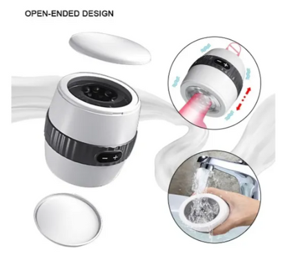 Masturbador Vibrador Crystal Sensivo – Doble Motor, Textura y Carga USB